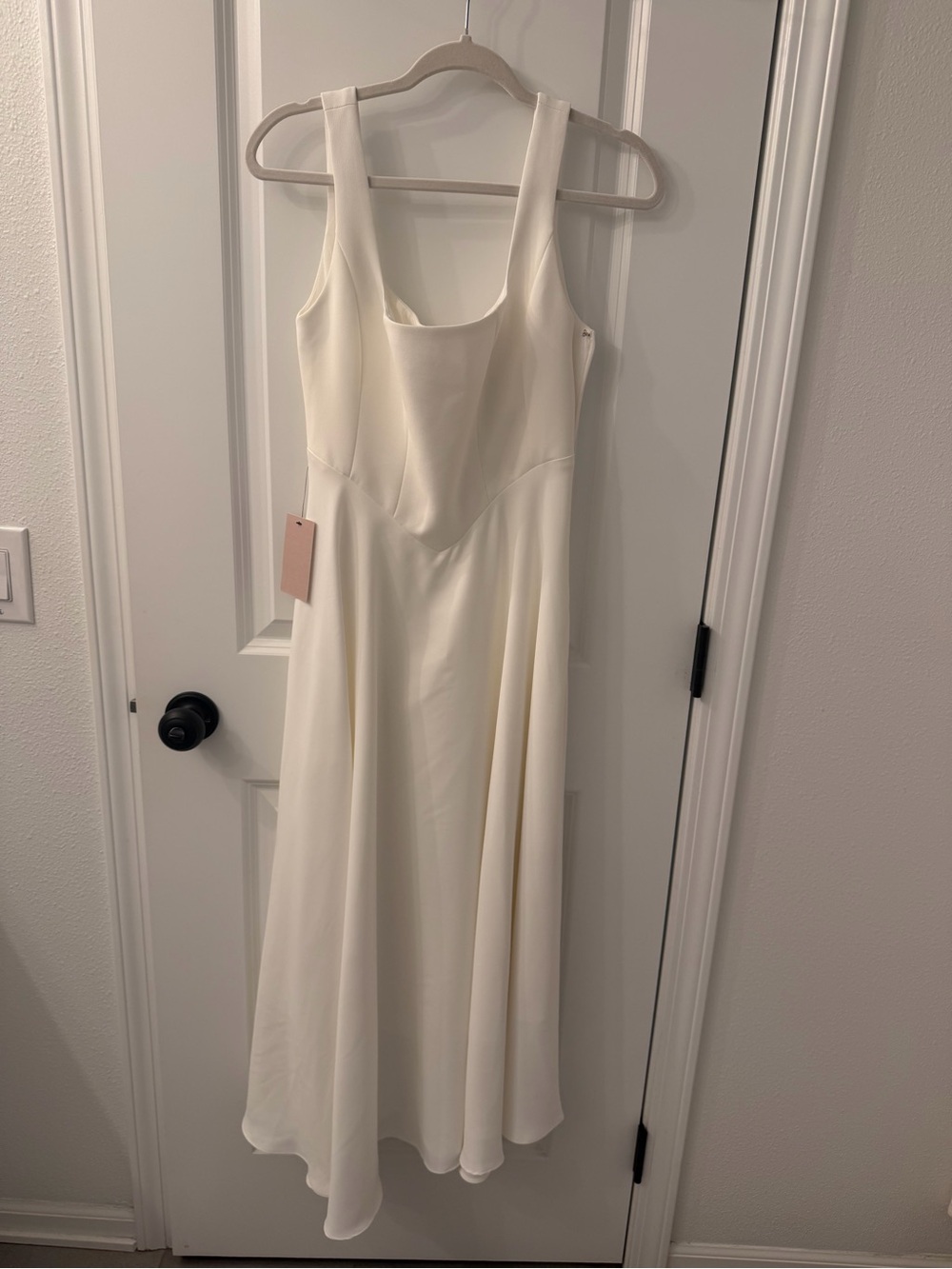 Odd Muse: High Waist Square Neck Midi Dress
